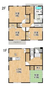 上中居一戸建　間取